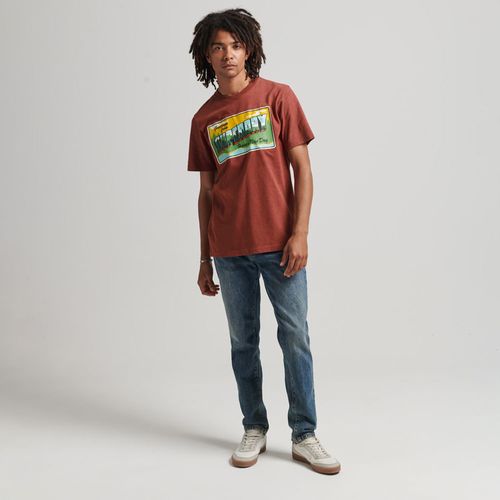 Camiseta Manga Corta Para Hombre Vintage Travel Superdry