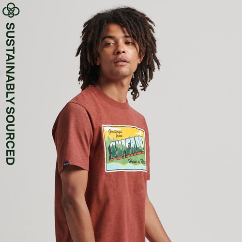 Camiseta Manga Corta Para Hombre Vintage Travel Superdry