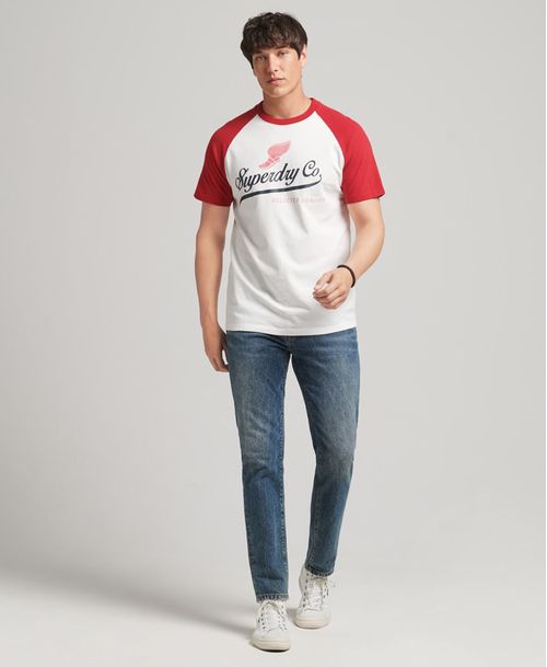 Camiseta Manga Corta Para Hombre Vintage Achilles Raglan Superdry