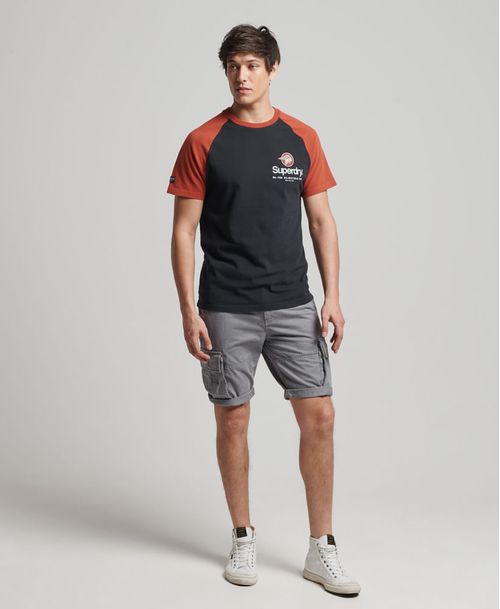 Camiseta Manga Corta Para Hombre Vintage Cl Raglan Superdry