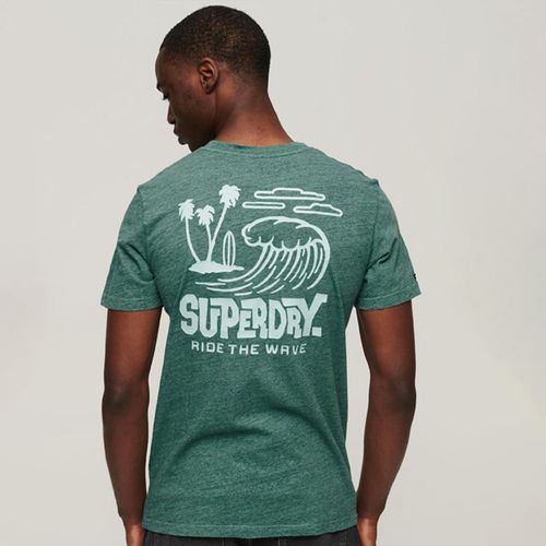 Camiseta Para Hombre Vintage Travel Sticker Tee Mw Superdry