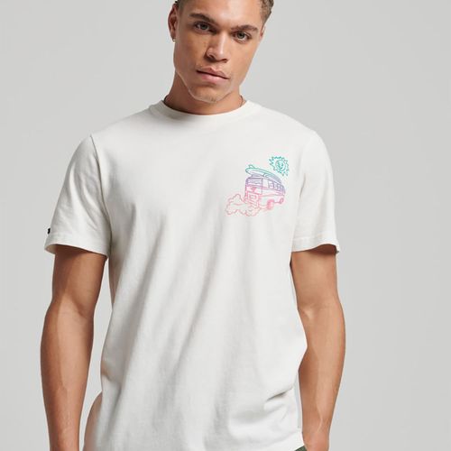 Camiseta Para Hombre Vintage Travel Sticker Tee Mw Superdry