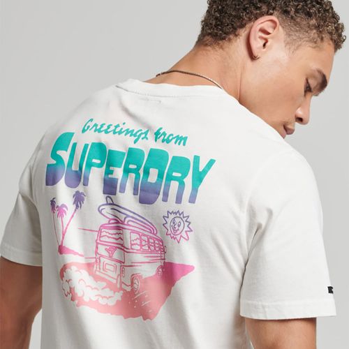 Camiseta Para Hombre Vintage Travel Sticker Tee Mw Superdry