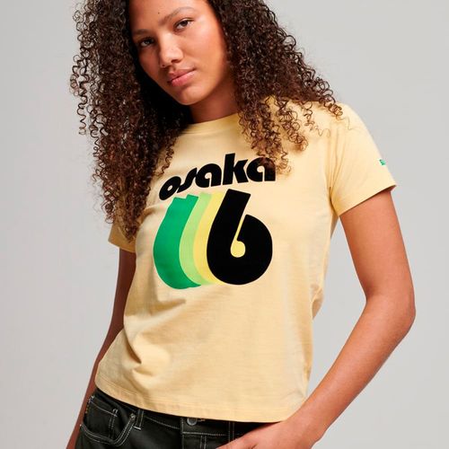 Camiseta Manga Corta Para Mujer Code Graphic Tiny Tee Superdry