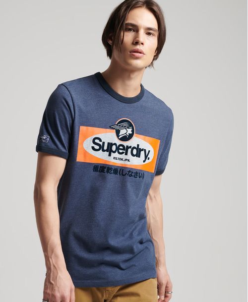Camiseta Para Hombre Vintage Ringer Superdry
