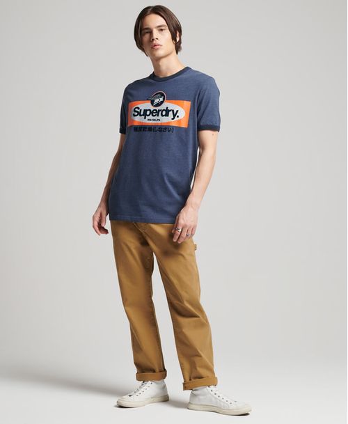 Camiseta Para Hombre Vintage Ringer Superdry