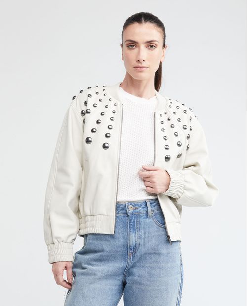 Chaqueta de Mujer en cuero, Bomber Balloon