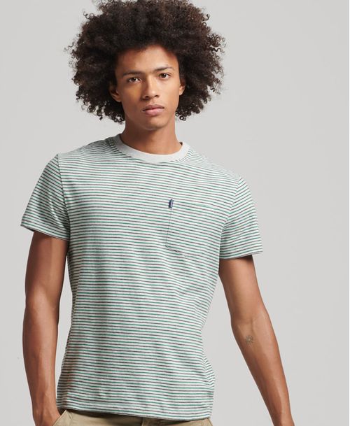 Camiseta Manga Corta Para Hombre Vle Stripe Superdry