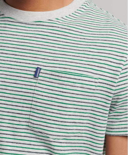 Camiseta Manga Corta Para Hombre Vle Stripe Superdry