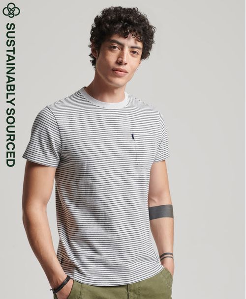 Camiseta Manga Corta Para Hombre Vle Stripe Superdry