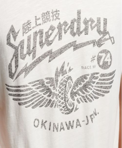 Camiseta Manga Corta Para Hombre Vintage Blackout Raglan Superdry