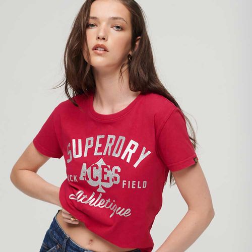 Camiseta Para Mujer College Scripted Graphic Superdry