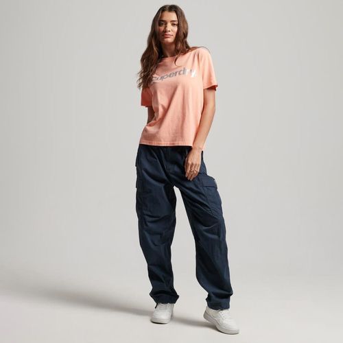 Camiseta Para Mujer Metallic Core Superdry