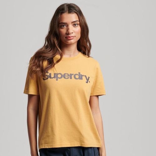 Camiseta Para Mujer Metallic Core Superdry