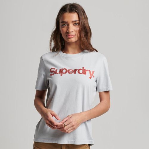 Camiseta Para Mujer Metallic Core Superdry