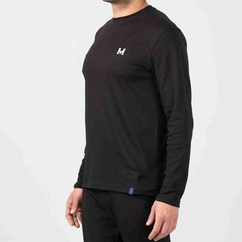 Camiseta manga larga negro tierra arriba
