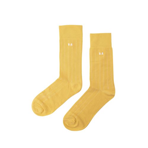 Medias acanaladas extrafina mostaza MH Socks