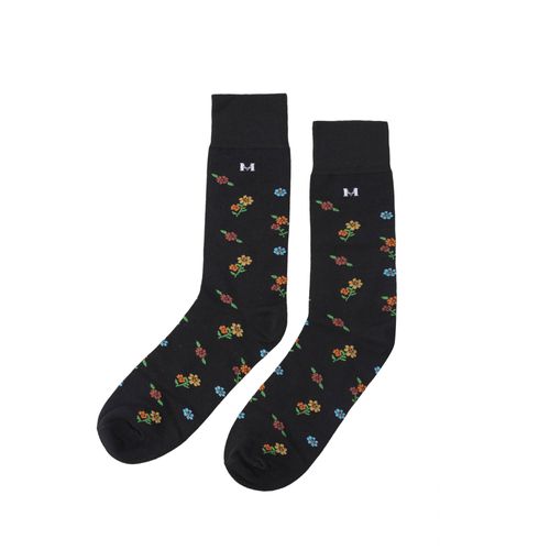 Medias flores extrafina negro MH Socks