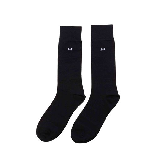 Medias acanaladas extrafina negro MH Socks