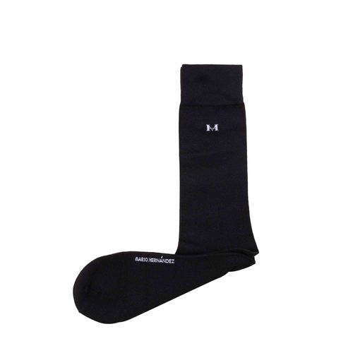 Medias acanaladas extrafina negro MH Socks