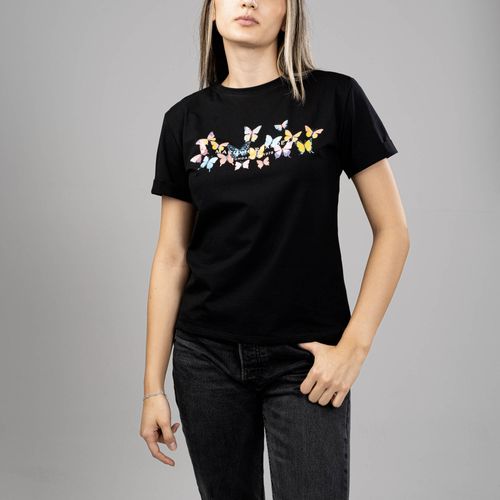 Camiseta farfalla negro Tierra Arriba