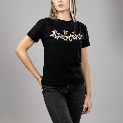 Camiseta farfalla negro Tierra Arriba