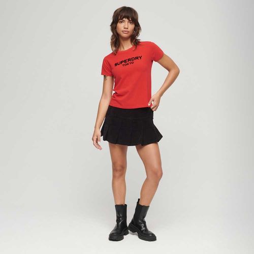 Camiseta Para Mujer Sport Luxe Graphic Fitted Superdry