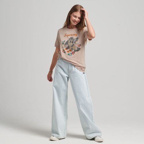 Camiseta Manga Corta Para Mujer Vintage Suka Graphic Superdry