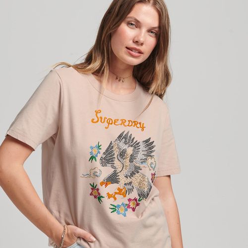 Camiseta Manga Corta Para Mujer Vintage Suka Graphic Superdry