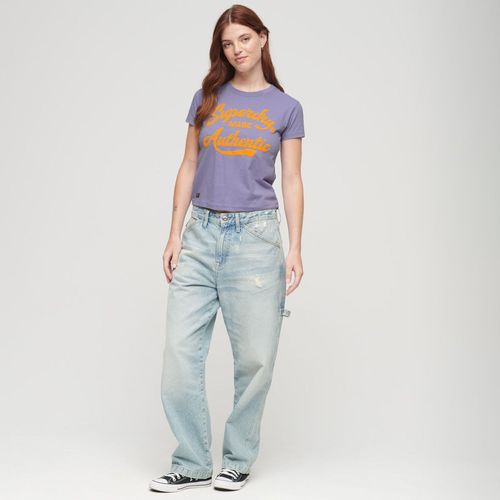 Camiseta Manga Corta Graphic Para Mujer Archive Neon Superdry