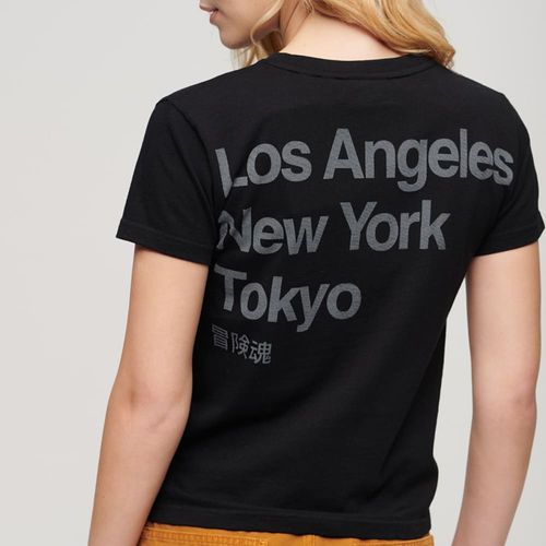 Camiseta Manga Corta Para Mujer Core Logo City Fitted Tee Superdry