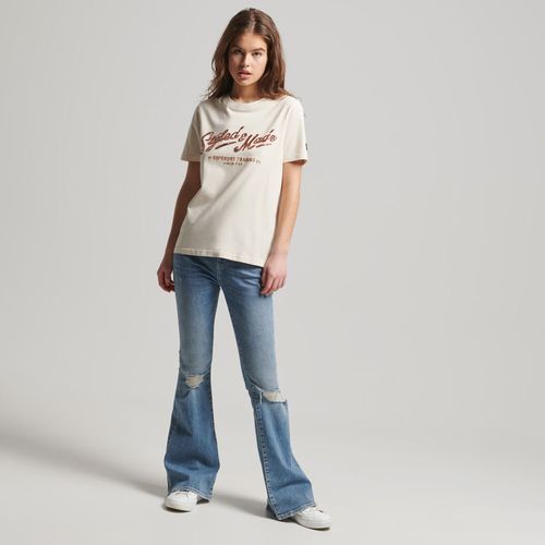 Camiseta Manga Corta Para Mujer Vintage Script Style Ww Superdry