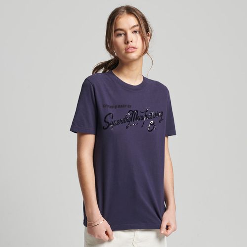 Camiseta Manga Corta Para Mujer Vintage Script Style Ww Superdry