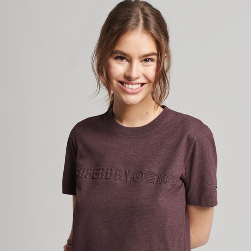 Camiseta Manga Corta Para Mujer Vintage Corp Logo Marl Superdry