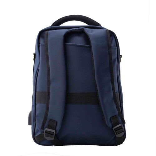 Morral 3 cremalleras compacto azul Indianapolis