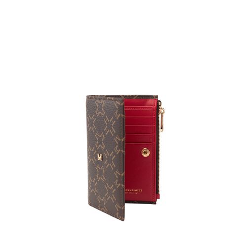 Billetera denise café rojo Primario Básico