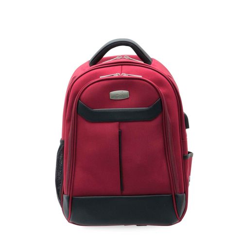 Morral curvo dos cremalleras rojo urban