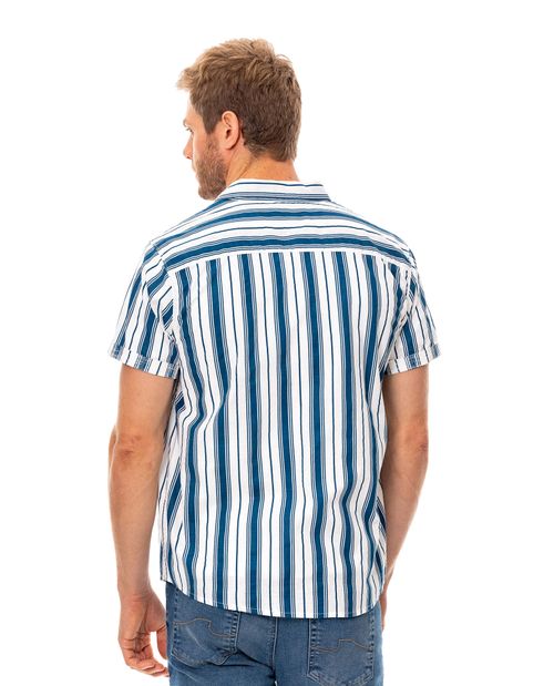 Camisa con diseño a rayas para hombre