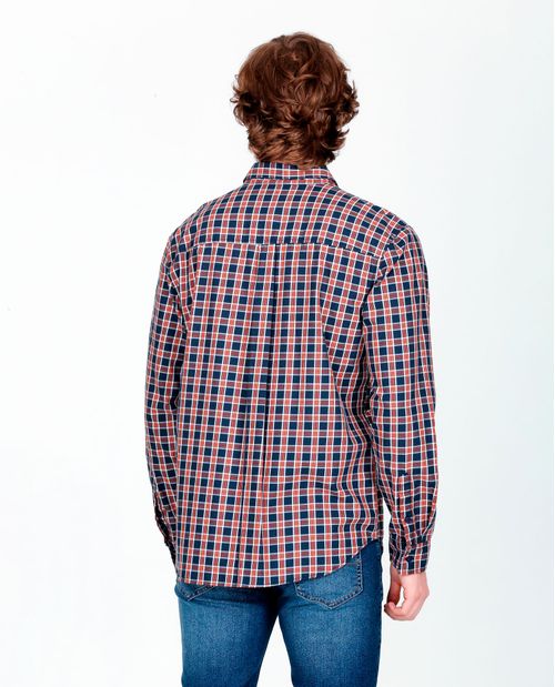 Camisa con diseño a cuadros para hombre