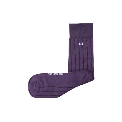 Medias acanaladas extrafina purpura MH Socks