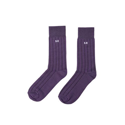 Medias acanaladas extrafina purpura MH Socks