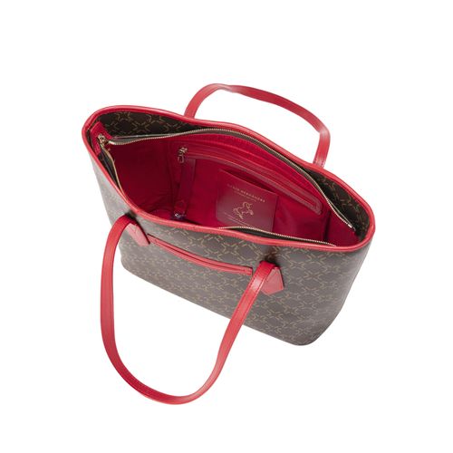 Tote alas mediano café rojo Primario Mariposas