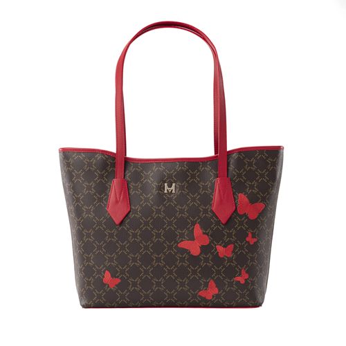Tote alas mediano café rojo Primario Mariposas