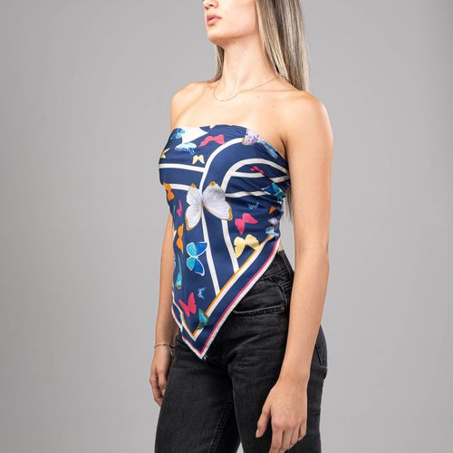 Pañoleta carre paraíso cielo 90 x 90 Foulard