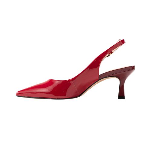 Tacones capital con correa rojo Glamour
