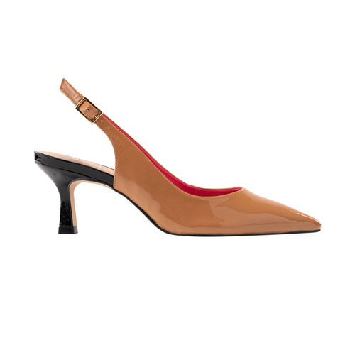 Tacones capital con correa caramelo Glamour