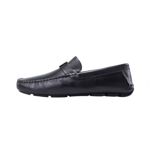 Mocasín driver monograma negro MH Mocs