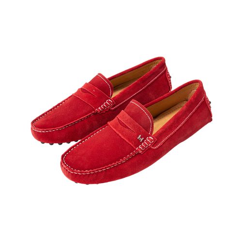 Mocasín miraflores rojo gamuza MH Mocs