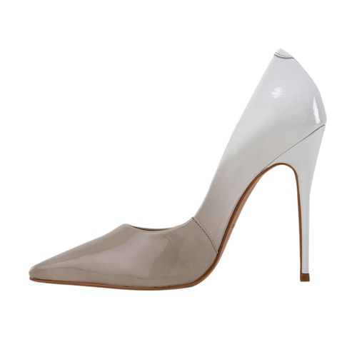 Tacones calypso gris marfíl Glamour