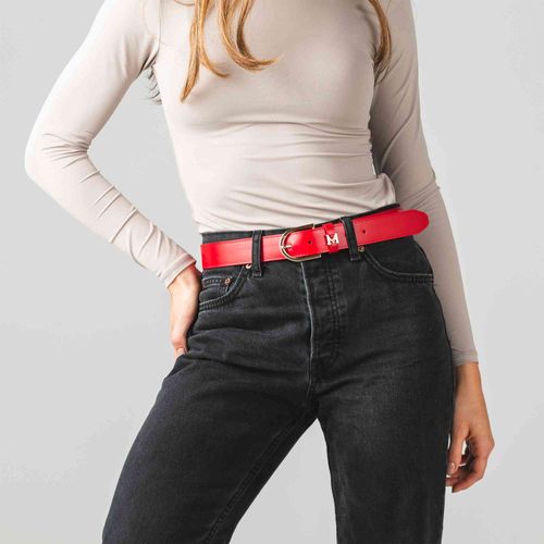 Cinturón casual manuela cayena
